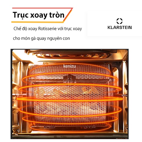 Nồi chiên không dầu Klarstein Easy Touch 14L bản điện tử 2020 nhập khẩu Đức công suất 1700W