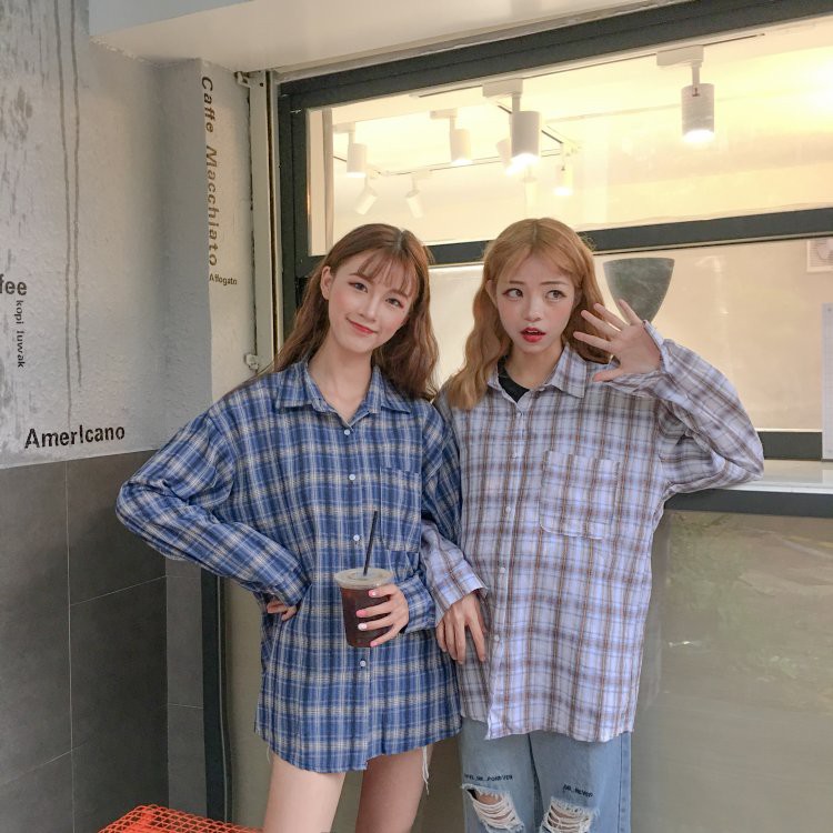 Áo sơ mi nữ tay dài Emilyshop ulzzang