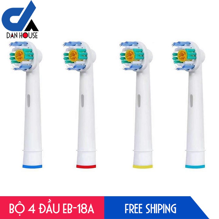 Xuất xứ: Đức - Bộ 4 đầu bàn chải đánh răng điện thay thế cho máy OralB - Shop Dan House