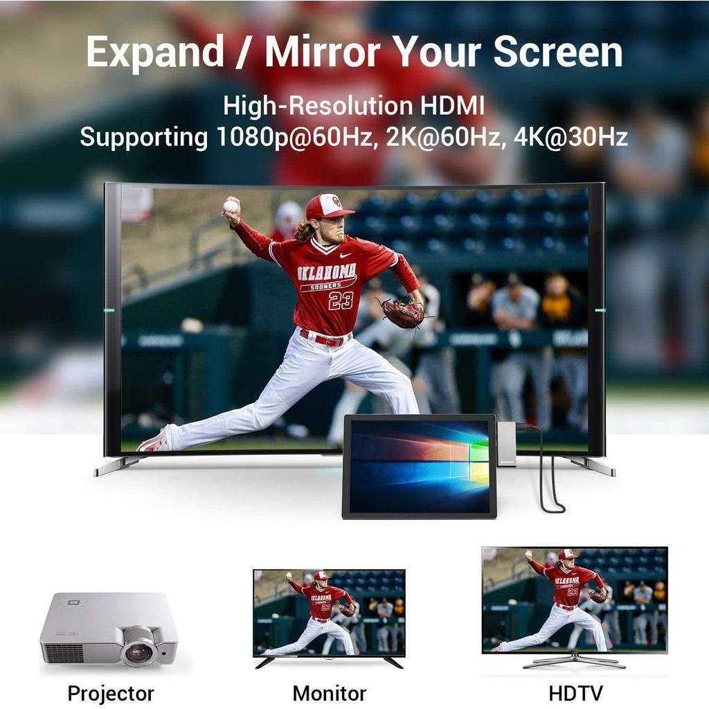 Surface Bộ chia cổng hdmi hub Đầu chuyển đổi dock cho Surface Pro 6 5 4 có khe cắm thẻ SD / TF vỏ hộp kim nhôm cổng HDMI 4K 3 cổng USB 3.0 5Gps