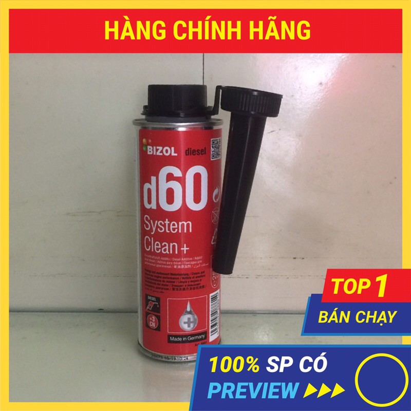 Phụ gia làm sạch kim phun, buồng đốt và van máy dầu Bizol D60