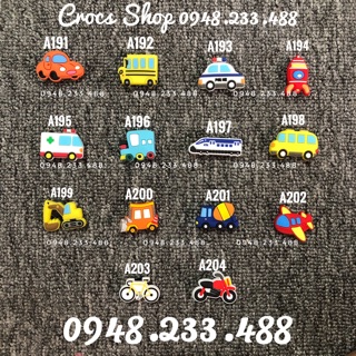 Nút cài dép jibbitz-icon-charm-sticker Cute (A201-A212).Shop Ship từ 10 con