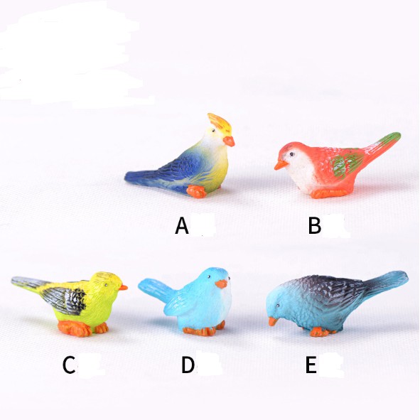 Các mẫu mô hình chim rừng các màu cho các bạn DIY và trang trí tiểu cảnh