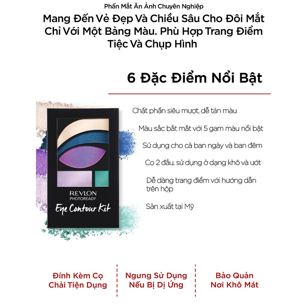 Phấn mắt chuyên nghiệp Revlon PhotoReady Eye Contour Kit 2.8g