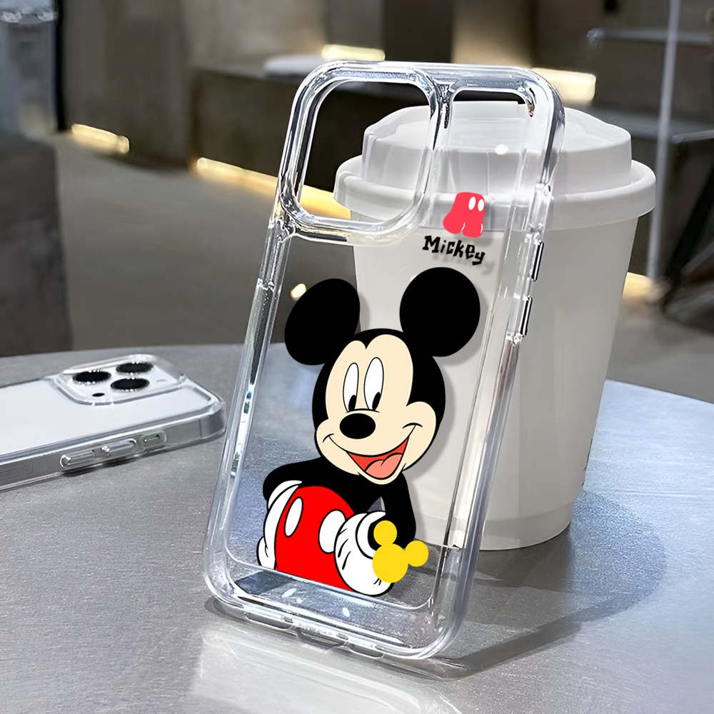 Ốp Điện Thoại Trong Suốt Hình Mickey Cho iphone 14 Plus 11 13promax 12 7Plus X XS Max 7 8 SE 2020