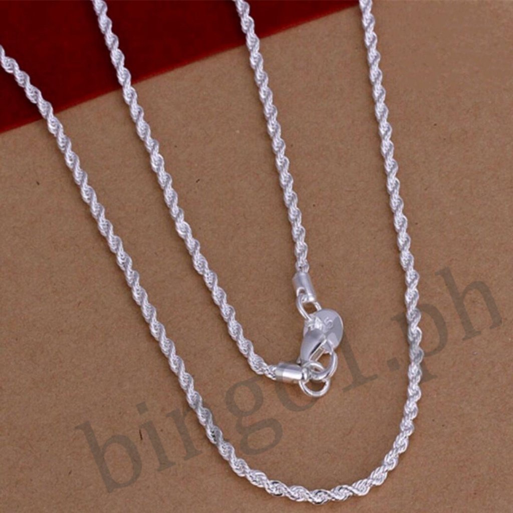 Vòng cổ Mạ Bạc 925 4mm Đính Hạt Lấp Lánh