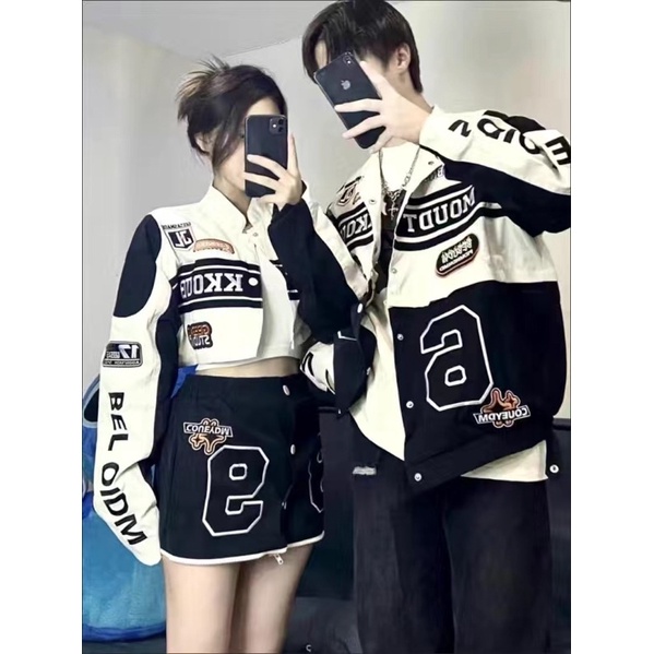 Áo bomber cá tính có thể tách thành set lạ mắt hàng taobao