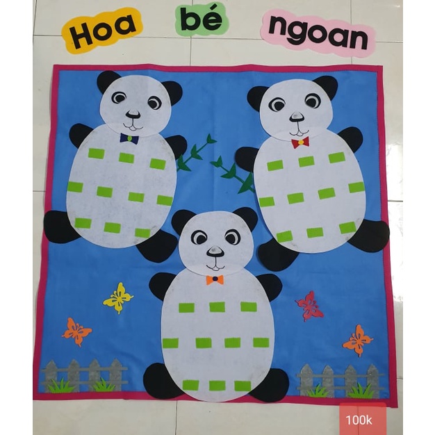 Góc Hoa bé ngoan bằng nỉ - Đồ trang trí mầm non
