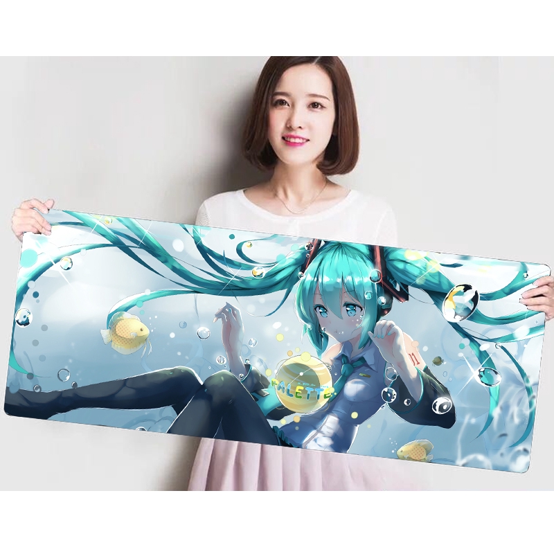 Miếng Lót Chuột In Hình Hatsune Miku Đáng Yêu 40x90