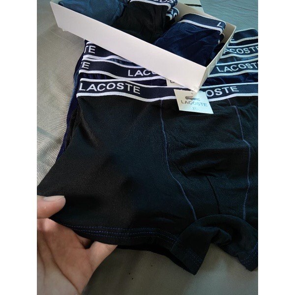 Hộp 5 quần lót nam đùi cá sấu cạp đen, Quần sịp đùi nam boxer LALYLA chất cotton thấm hút vượt trội co giãn 4 chiều