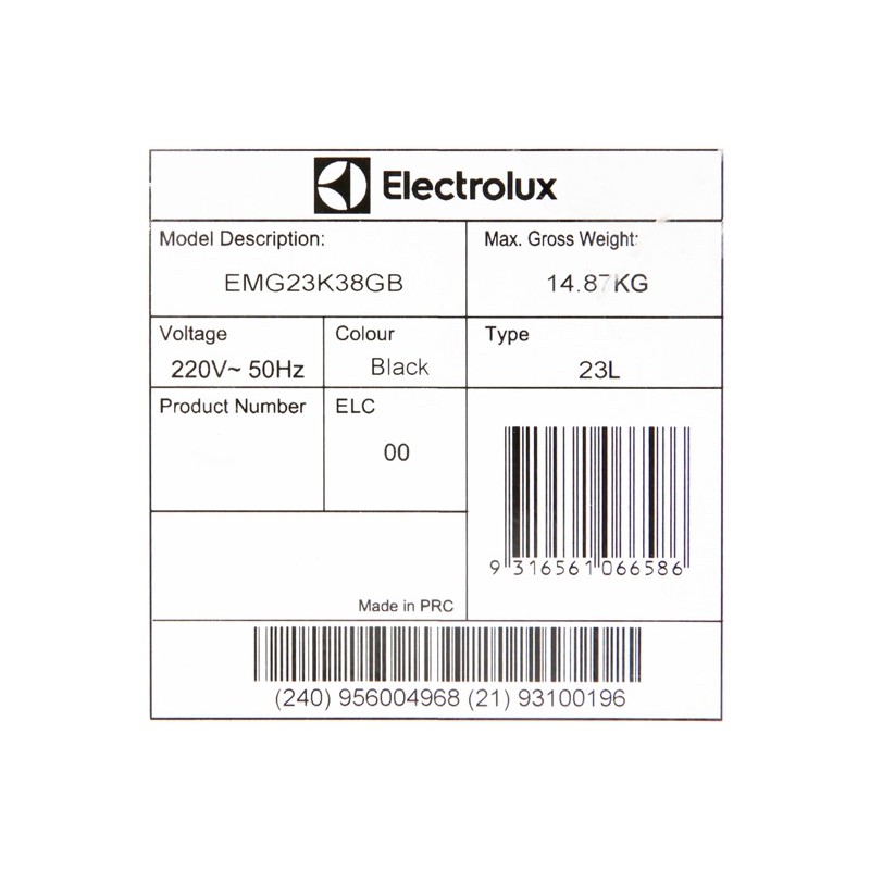 Đĩa quay lò vi sóng Electrolux EMG23k38GB