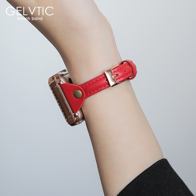 Dây Đeo Bằng Da Mỏng Dành Cho iwatch Band 41mm 45mm 40mm 44mm 38mm 42mm iwatch Series 8 7 SE 6 5 4 3 2 1