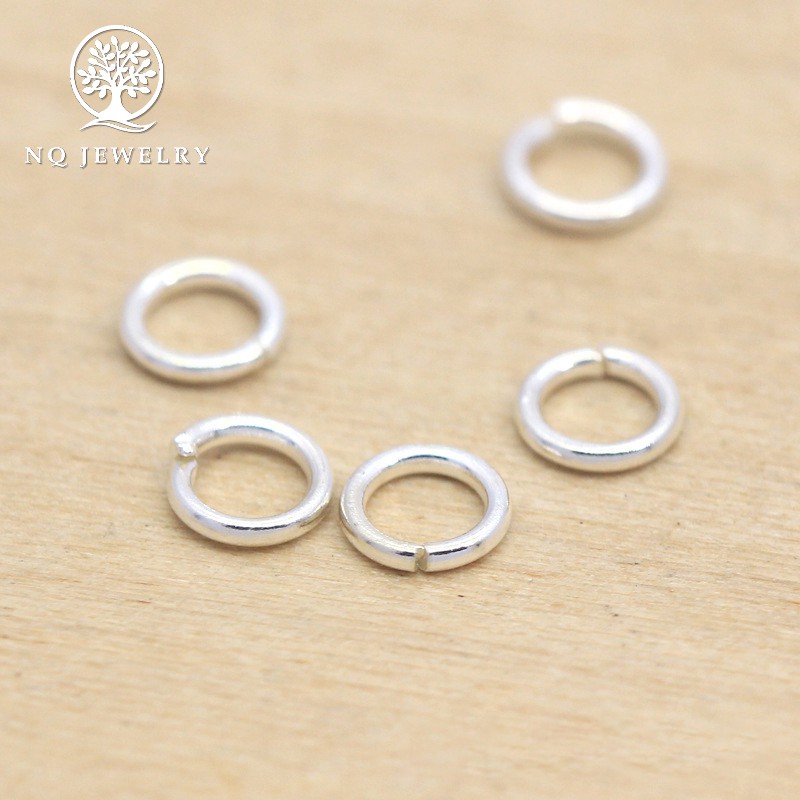 Combo 10 charm bạc khoen tròn hở (hở) - NQ Jewelry