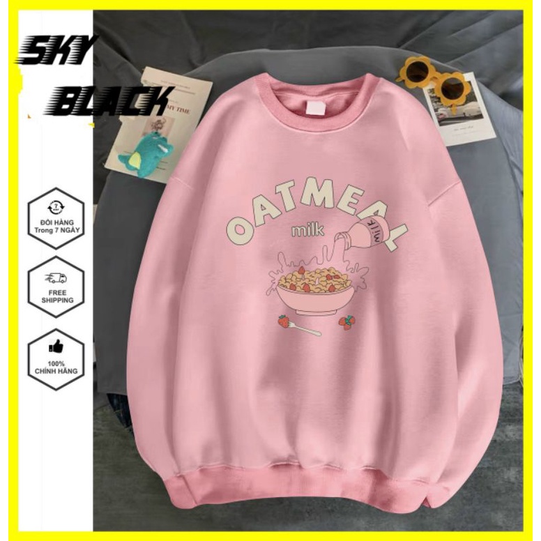 ÁO SEATWER UNISEX NỈ BÔNG IN OAT MEAL