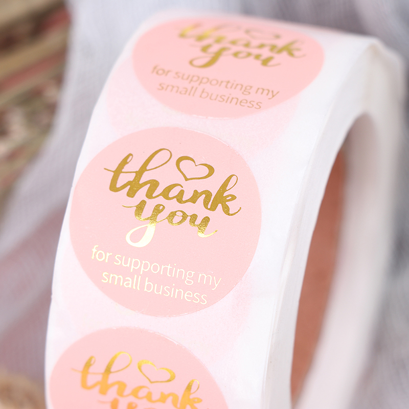 Cuộn 500 Miếng Dán Chữ Thank You 2.54