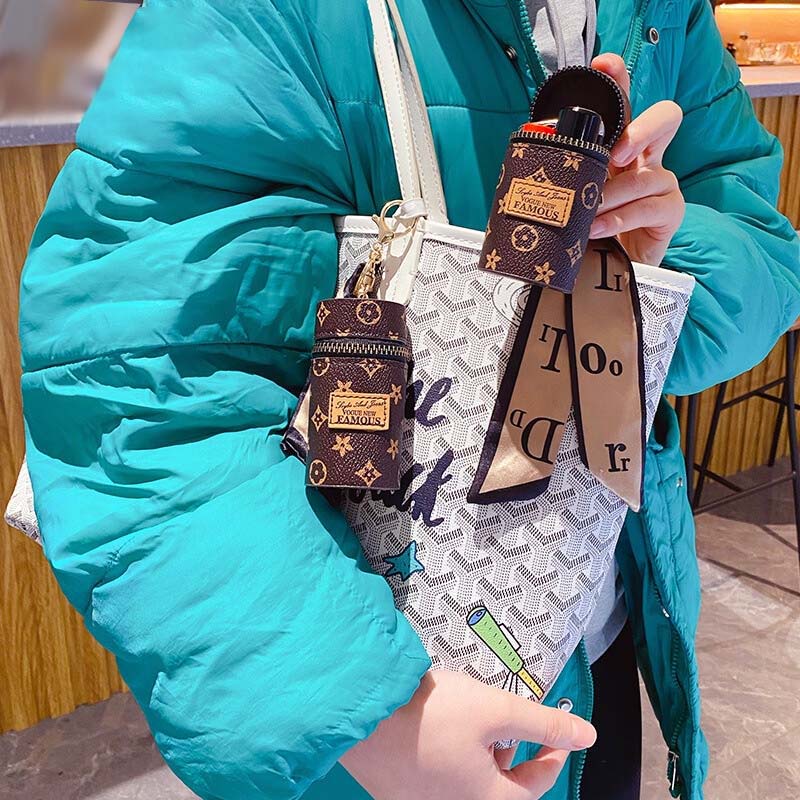 Túi nhỏ đựng son môi mini phong cách retro có móc khóa