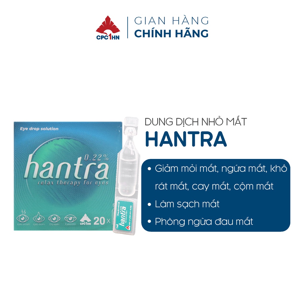 Dung Dịch Nhỏ Mắt HANTRA ( Hộp 20 tép 1ml)