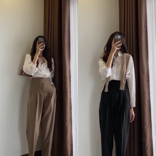 Quần baggy cạp liền 2 khuy -  4BASIC - QBG01