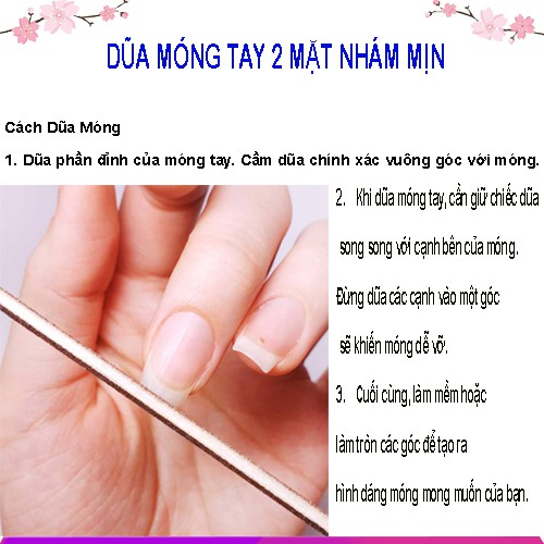 Dũa Móng Tay 2 Mặt Nhám - Mịn Đánh Bóng An Toàn Tiện Lợi ( Loại 1)