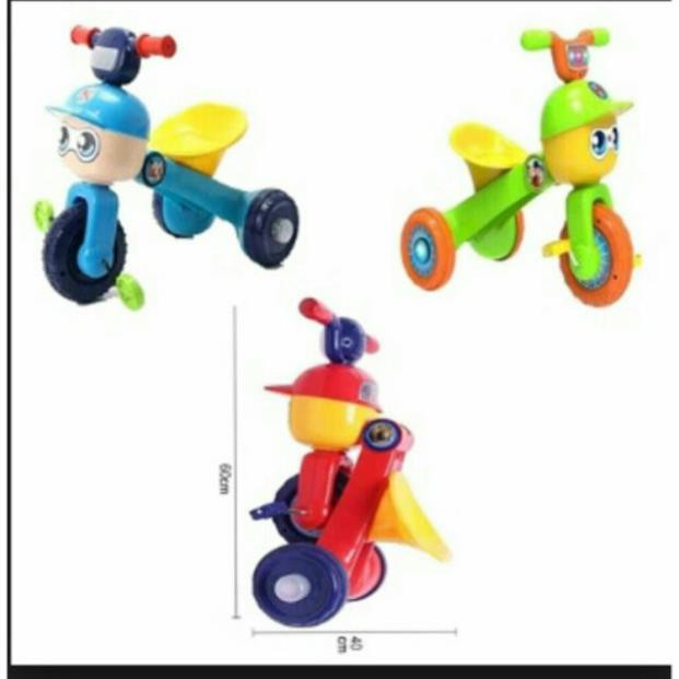 Xe con kiến gấp gọn mẫu mới có nhạc bánh xe phát sáng