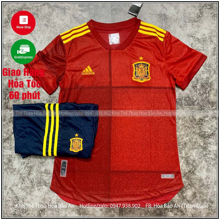 [Freeship] Áo bóng đá Đội tuyển Tây Ban Nha cao cấp mới nhất / quần áo đá banh đẹp