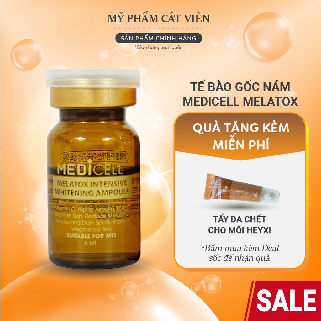 Tế bào gốc nám Melatox Medicell Hàn Quốc, serum mờ nám tàn nhang thâm sạm, trẻ hóa tái tạo làm trắng da 6 ml