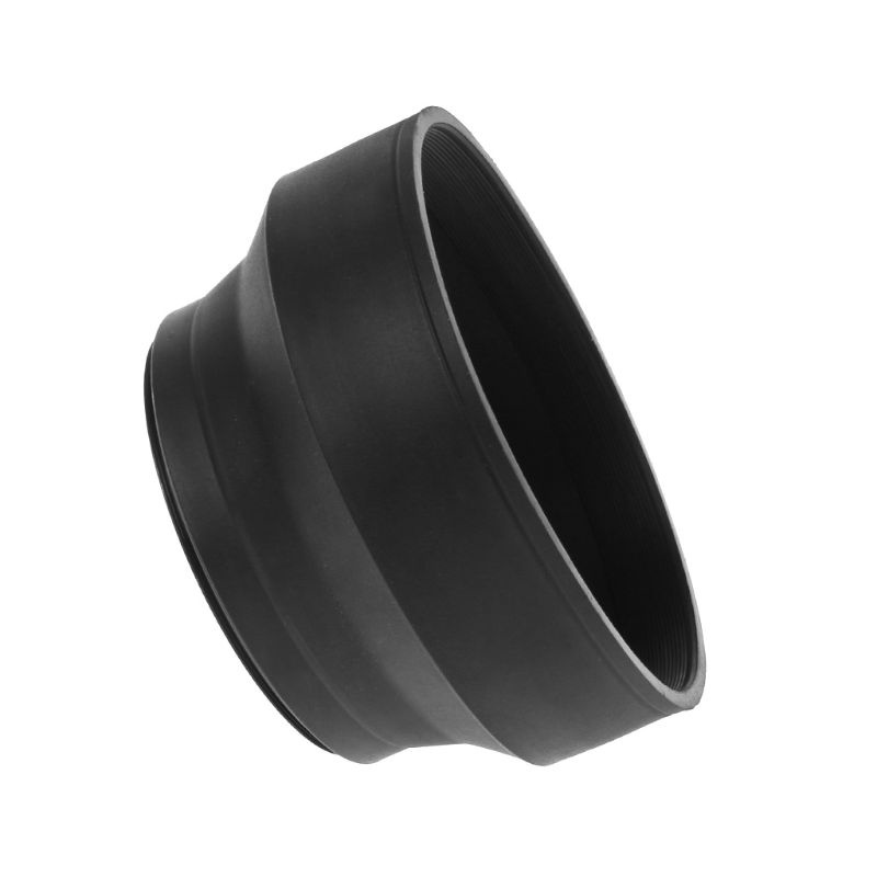 Che Nắng Ống Kính Máy Ảnh 3 Tầng 77mm Bằng Cao Su