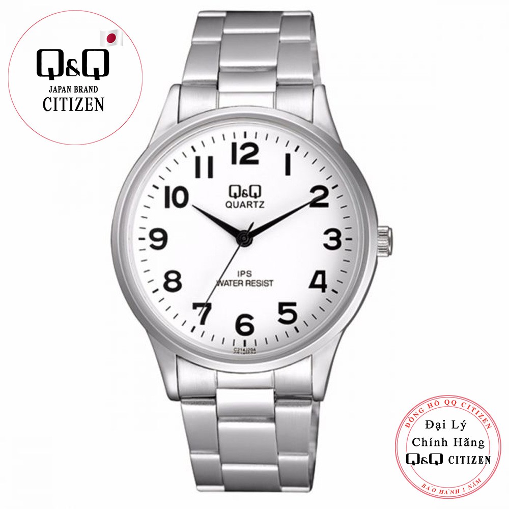 Đồng hồ nam Q&amp;Q Citizen C214J204Y dây sắt thương hiệu Nhật Bản