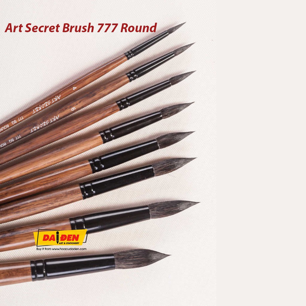[DA ĐEN] Cọ Vẽ Art Secret 777 Round Lông Sóc