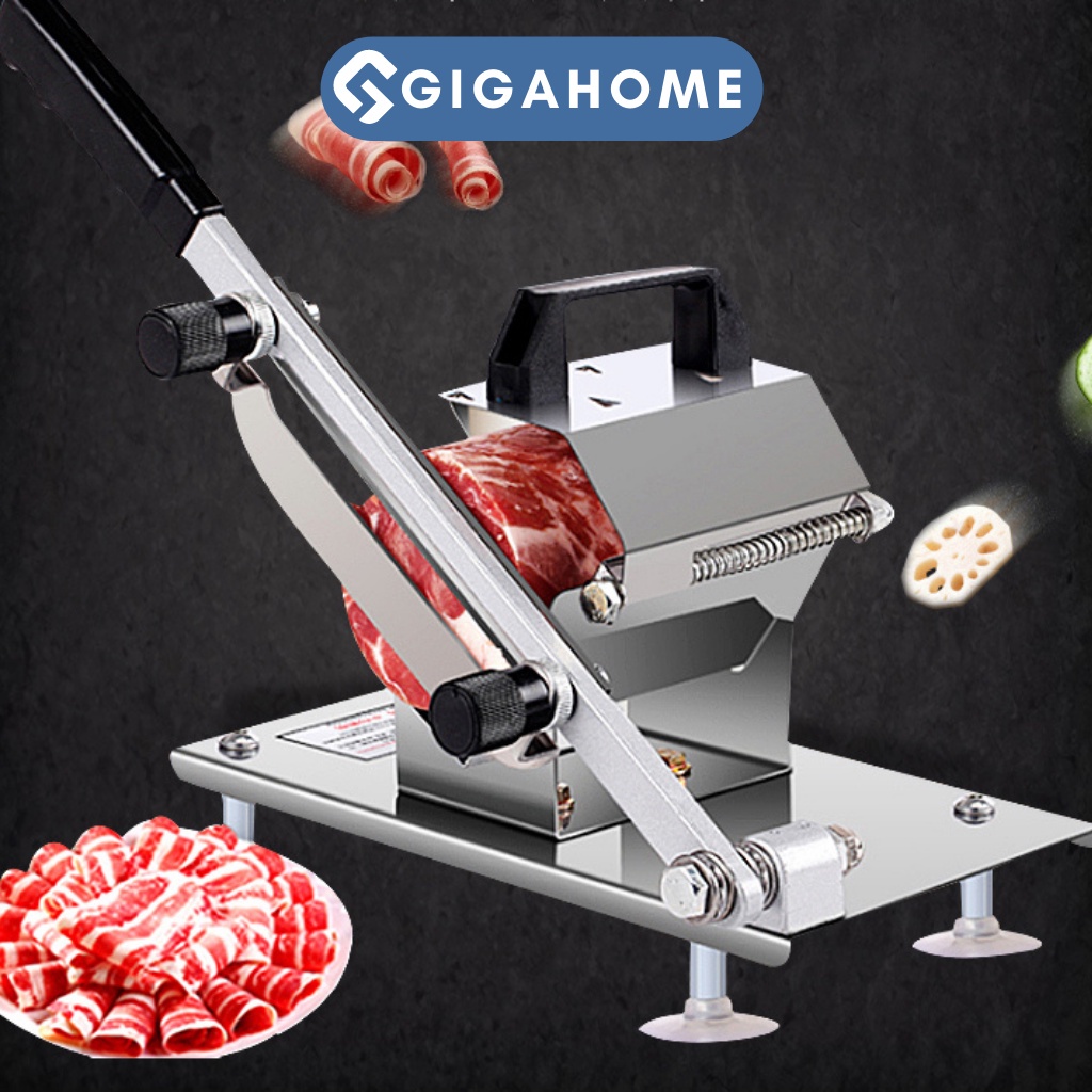 Máy Thái Thịt Đông Lạnh, Làm Bếp Đa Năng Loại Nhỏ GIGAHOME Có Thể Điều Chỉnh Độ Dày 9752