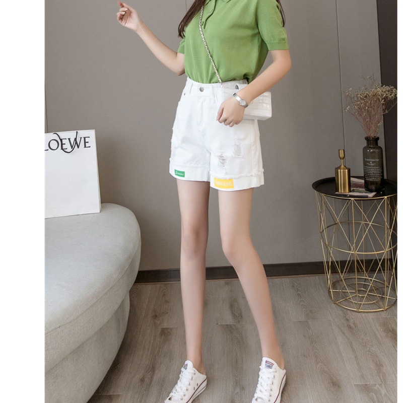 Quần Short Denim Trắng 165748 Quần Short Nam Thời Trang Hàn Quốc