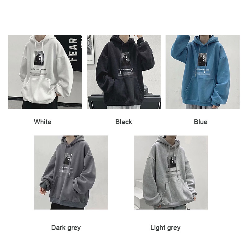 Áo hoodie AOKANG dáng rộng thiết kế thời trang phong cách Hong Kong cho nam