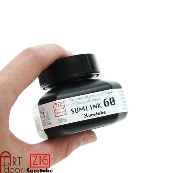 [ARTDOOR] Mực vẽ truyện tranh KURETAKE Zig Sumi Ink (Đen mượt, 60ml)