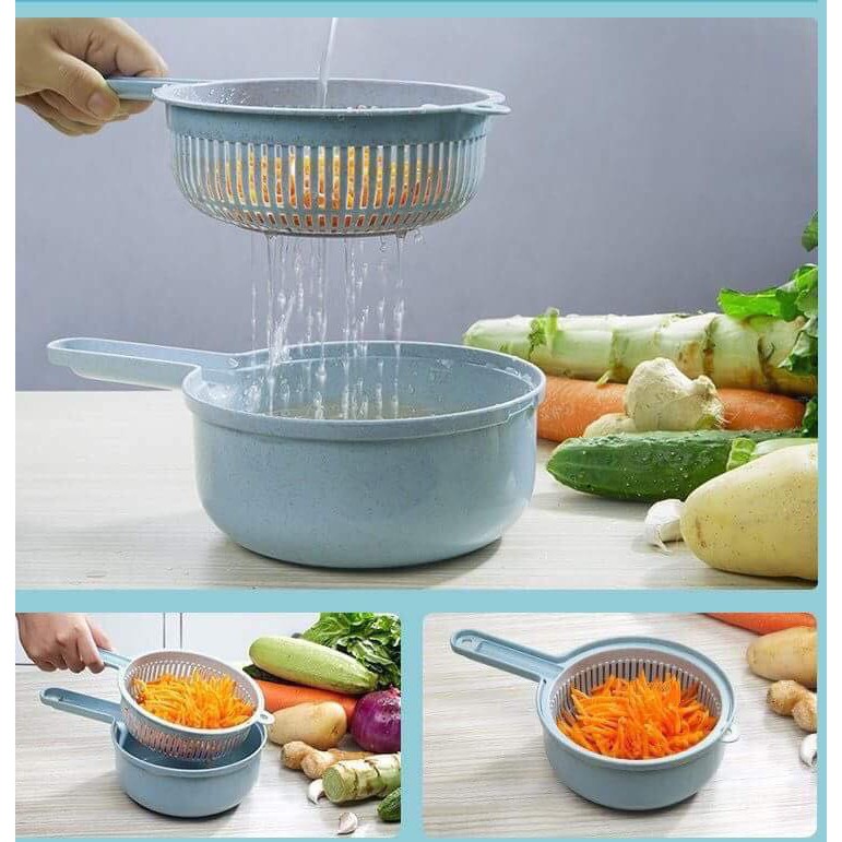 Bộ nạo củ quả 9 món / bộ nạo lúa mạch ( giao màu ngẫu nhiên )