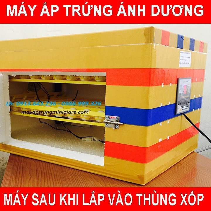 Máy ấp trứng Ánh Dương p100+khay đảo 54 trứng tự động