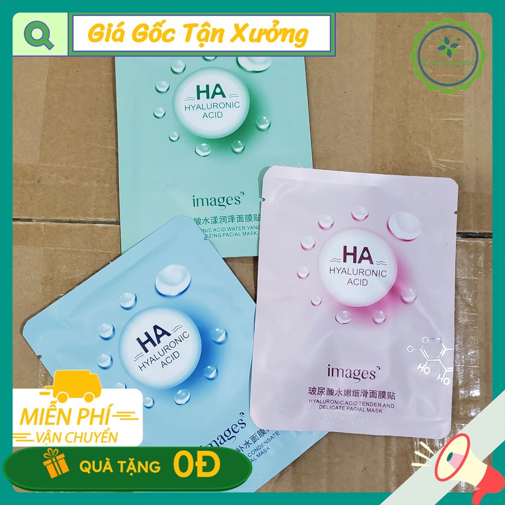 Mặt nạ giấy dưỡng trắng da mụn cấp ẩm thải độc HA IMAGES Nội Địa Trung
