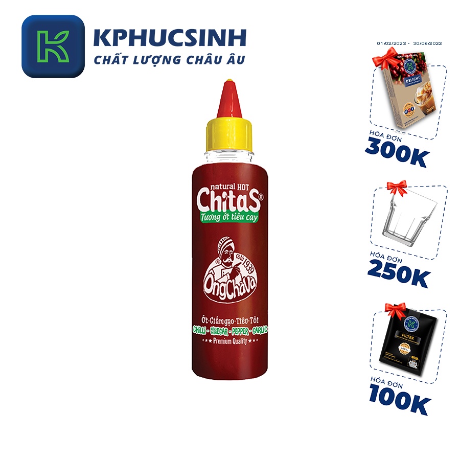 Tương ớt tiêu cay Chitas 270g KPHUCSINH - Hàng Chính Hãng