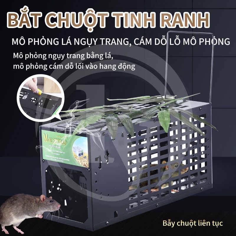 ✅ 【Hàng mới về】Bẫy chuột thông minh liên tục màu đen Bionic-nhà máy bán hàng trực tiếp-chắc chắn và bền