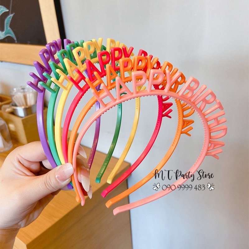 CÀI TÓC NHỰA CHỮ HAPPY BIRTHDAY