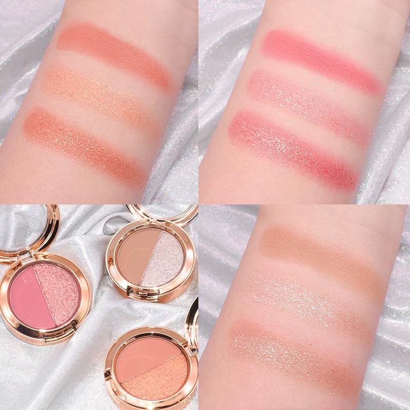 Bảng phấn mắt hình bàn phím nhiều màu lâu trôi tone đất có hightlight bắt sáng