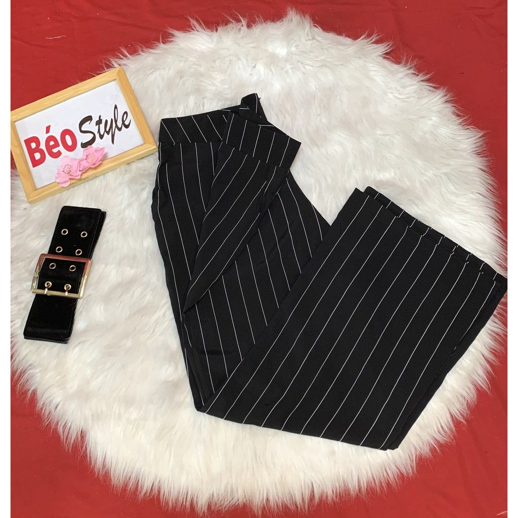 Quần dài sọc đen trắng BIGSIZE Beostyle cho người béo mập 55-100kg - Mặc đi làm, đi chơi hoặc cafe dạo phố | BigBuy360 - bigbuy360.vn
