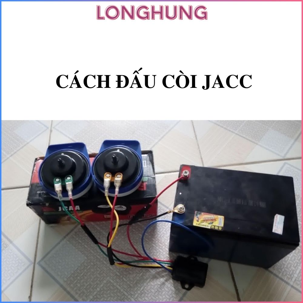 Còi Ngân 8 Tiếng Âm Thanh Cực Chất Cho Ô tô, xe Máy, Còi Ngân JACC- CNJ
