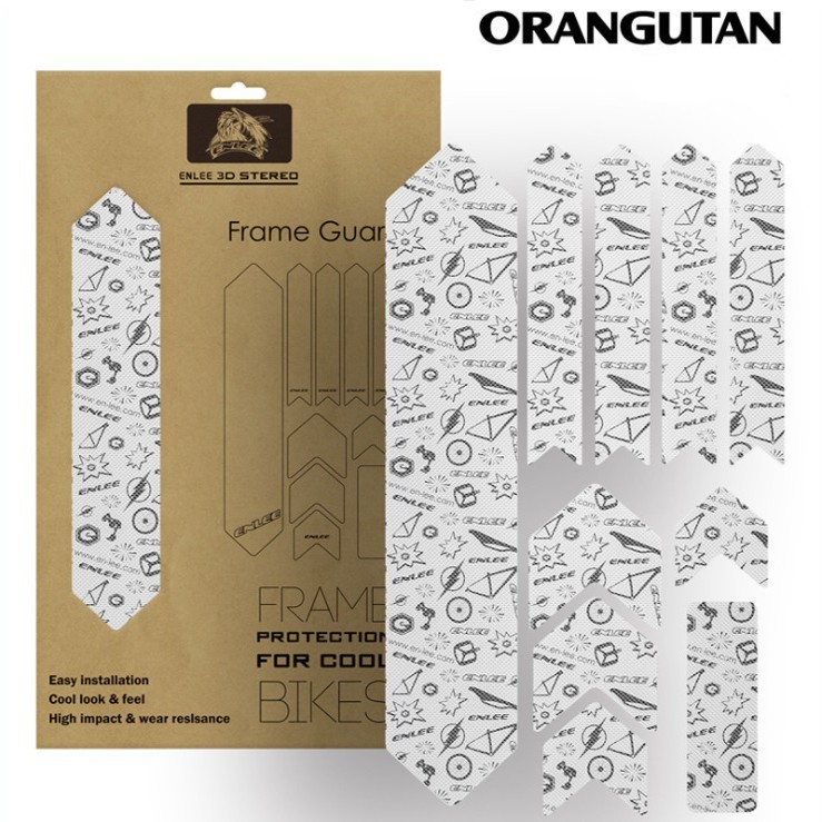 Bộ tem dán 3D cao cấp bảo vệ khung sườn xe đạp ENLEE