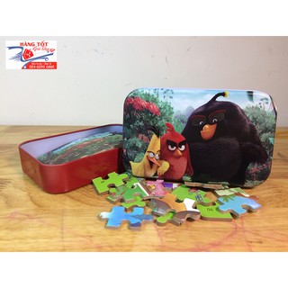 Ghép hình: Chim Angry Bird 60 miếng đựng trong hộp thiếc