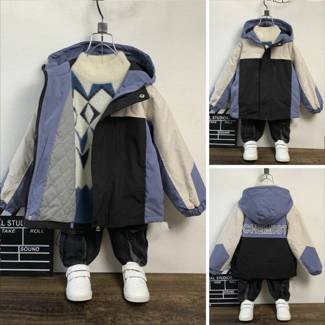 Áo khoác kaki lót nỉ bông ấm nhẹ, cá tính cho bé trai