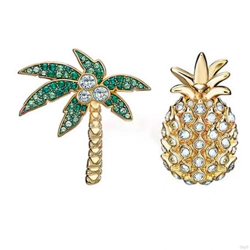 day6 Korean Fashion Wild Sun Flower Pineapple Coconut Flamingo Brooch