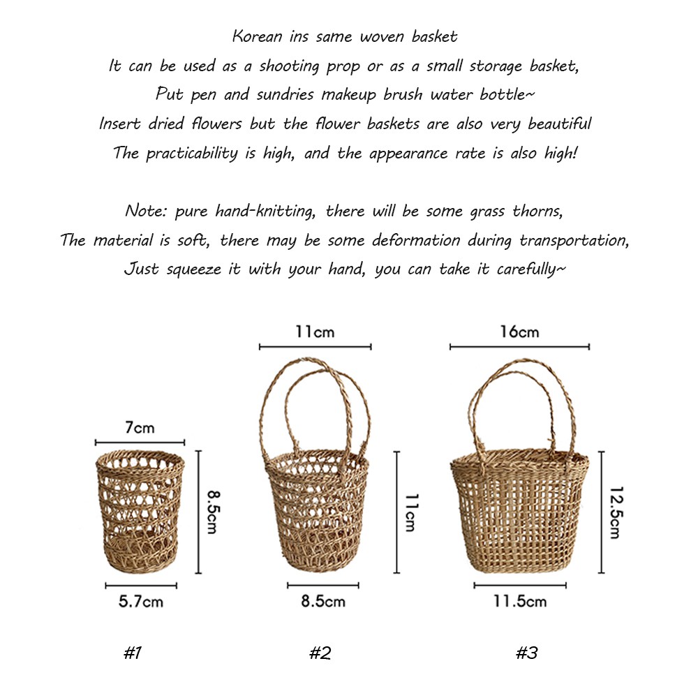 Giỏ đan đựng vật dụng tiện lợi xinh xắn