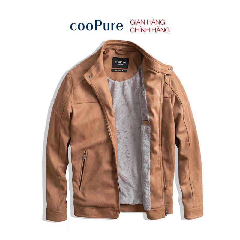 [cooPure] Áo khoác da lộn lót lông cừu cooPure, áo khoác Suede Leather lót lông siêu ấm, dày dặn 6116