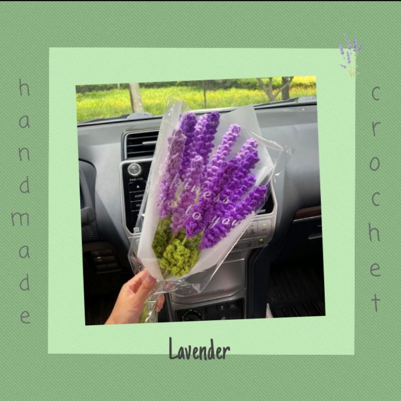 Hoa lavender len, bó hoa len lavender