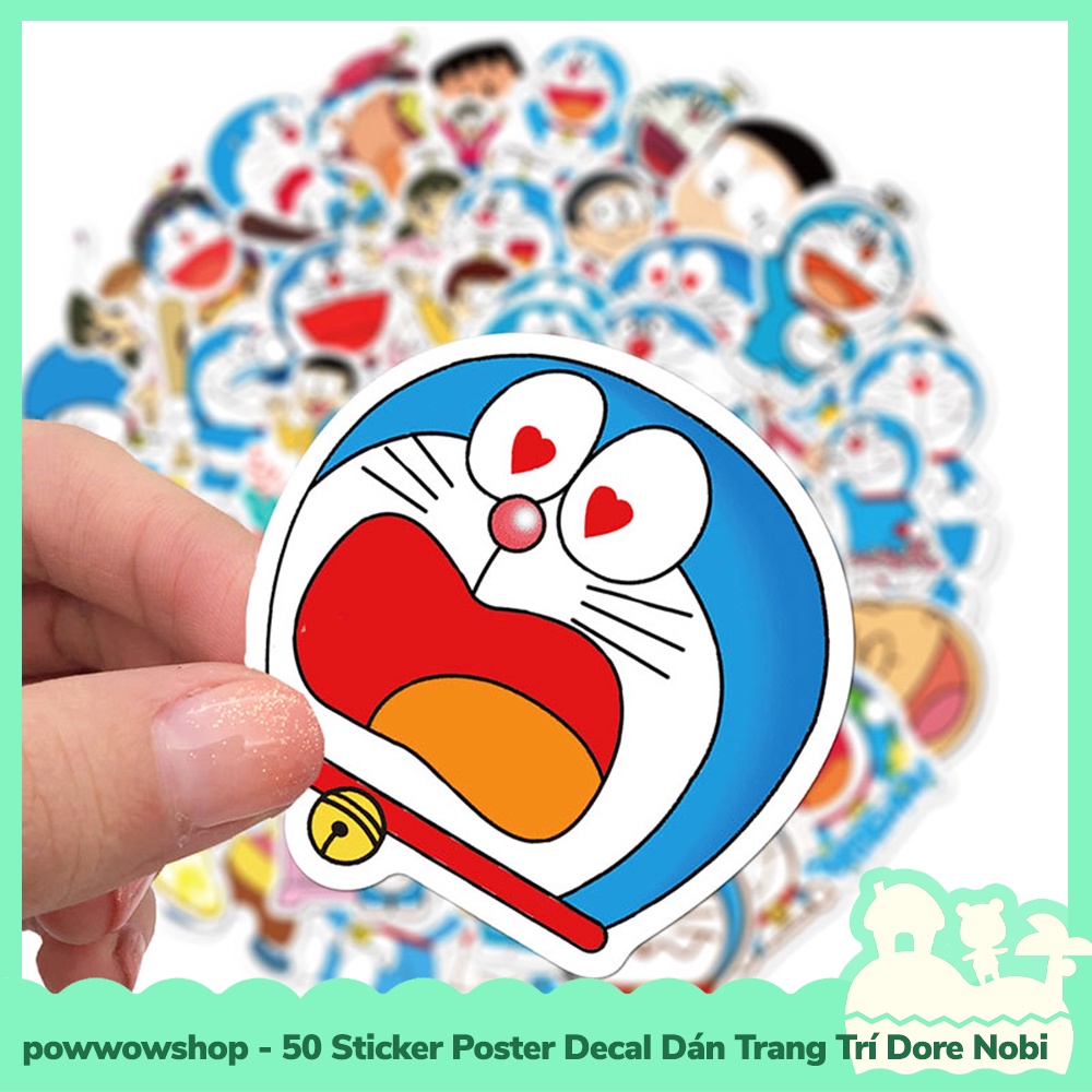 [Sẵn VN - Hỏa Tốc] 50 Sticker Decal Dán Trang Trí Đa Năng Cho Nhiều Vật Dụng Mẫu Dore Nobi The FriendShip Together
